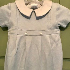 Beginnings by Paty 3-6M Boys Pleated Bubble w Pete